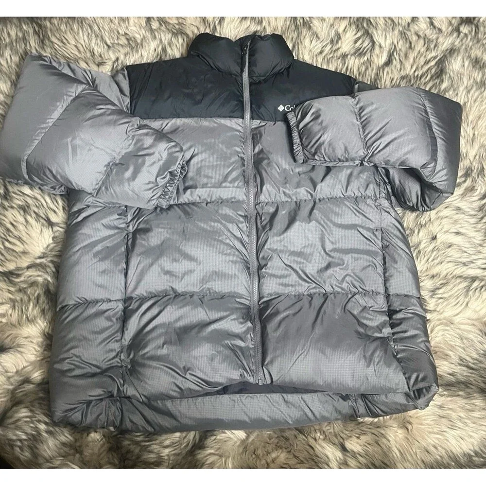 Columbia Jacket Mens XL Gray Puffect III Full Zip Insulated Puffer